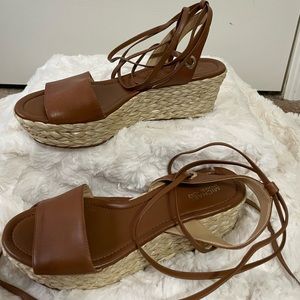 Michael Kors Wedge Sandal with ties